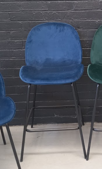 UL Belle Counter Stool – Navy Velvet