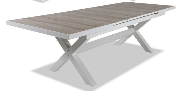 Sultan X Leg Table – Tile Top – White – Infinity Furniture